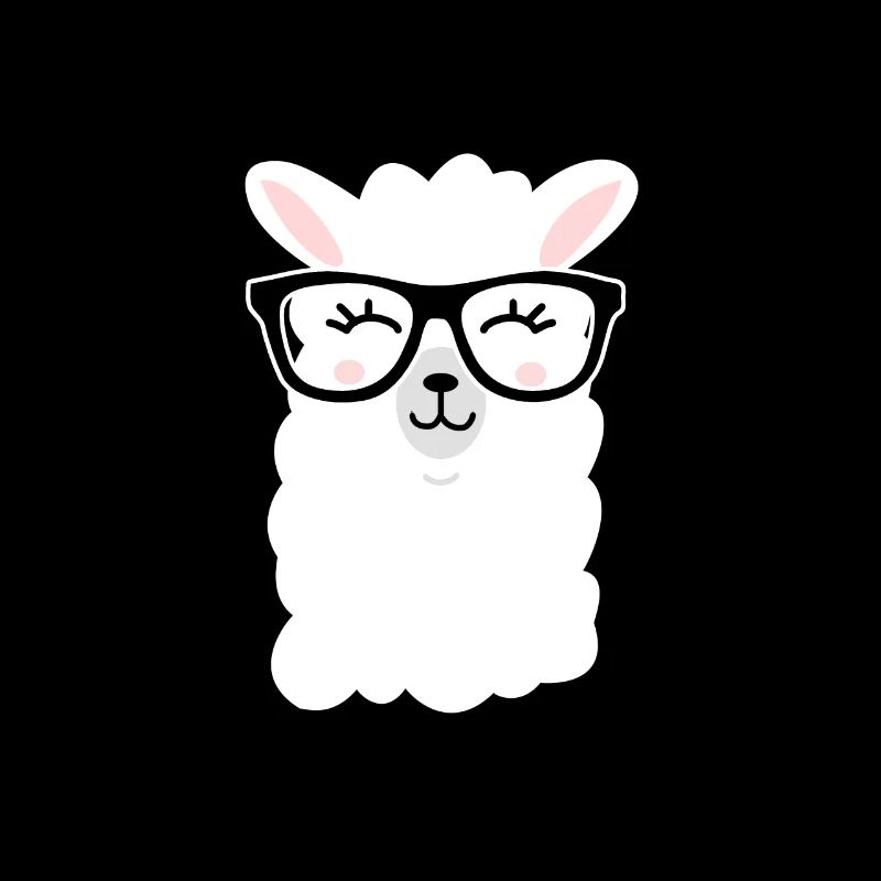 Llama cute nerd nerd alpaca glasses cool pet