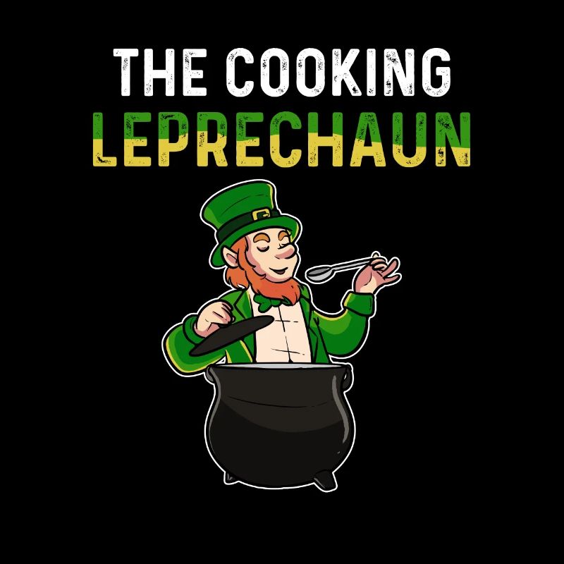 Cooking Leprechaun St Patricks Day Hipster Chef