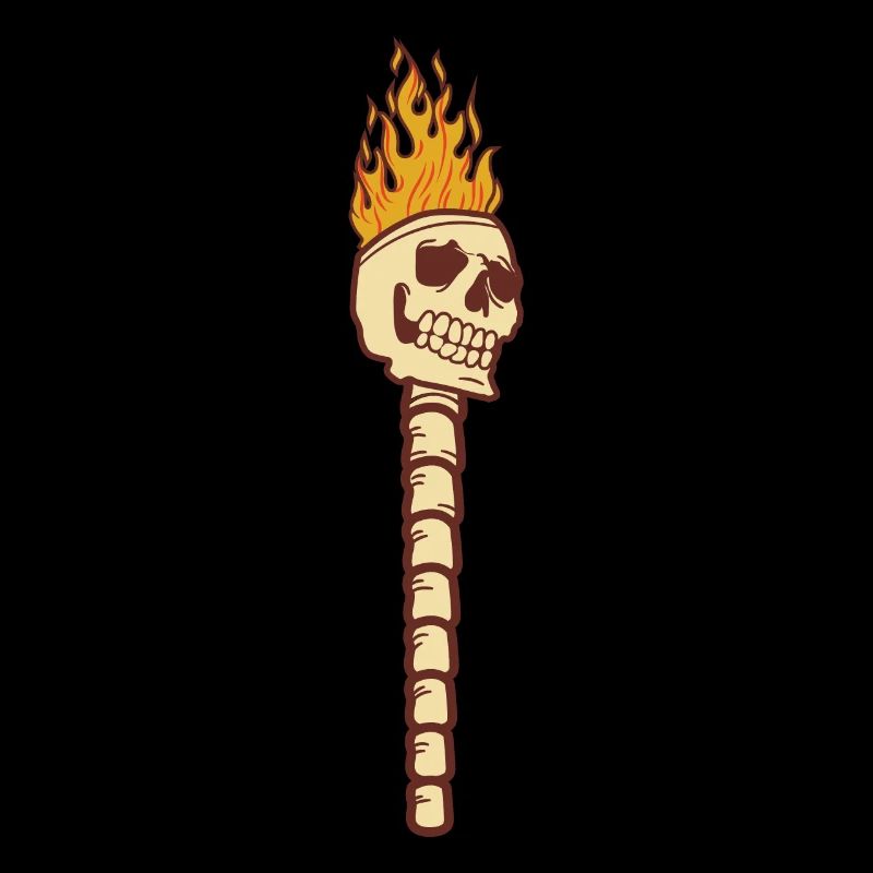 Sommer Fackel Totenkopf