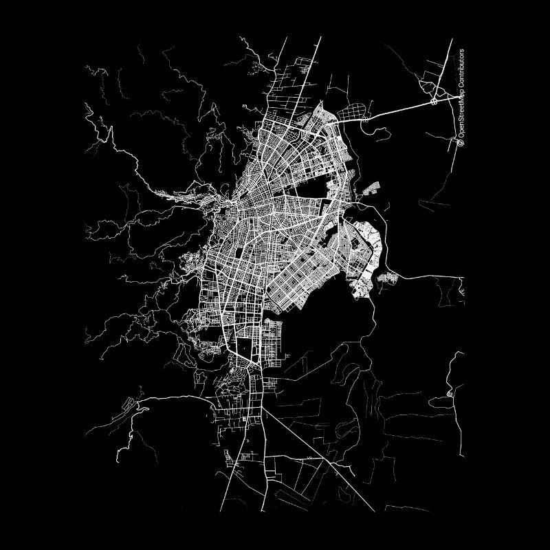 Plan et rues de la ville de Cali
