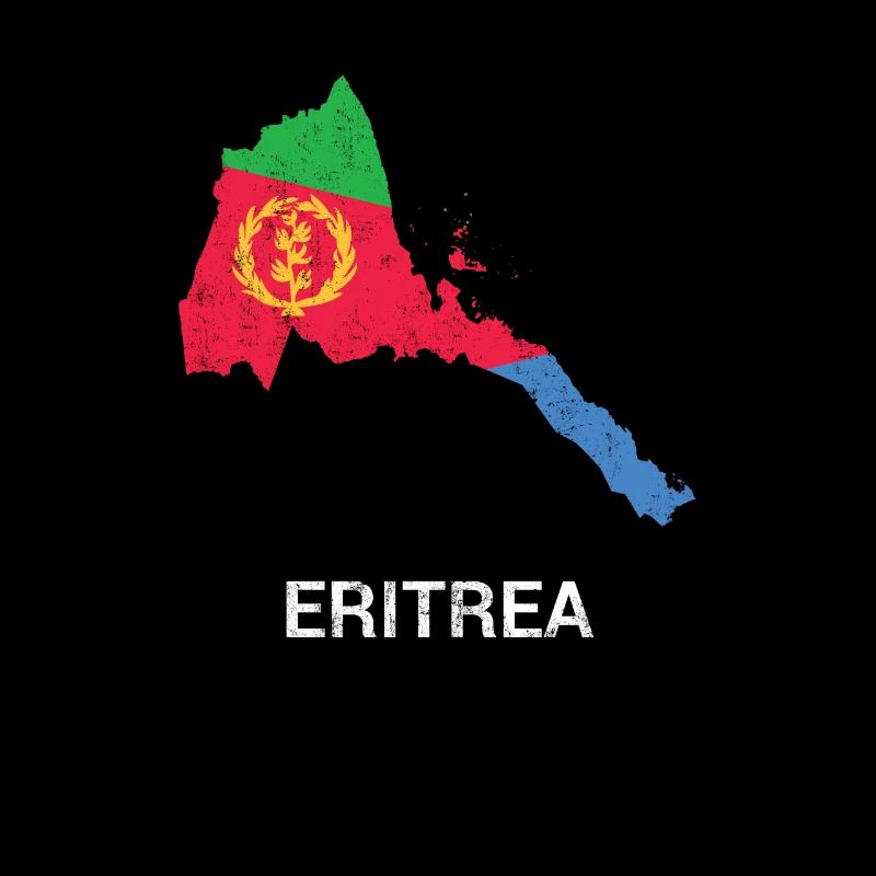 Eritrea country map & flag