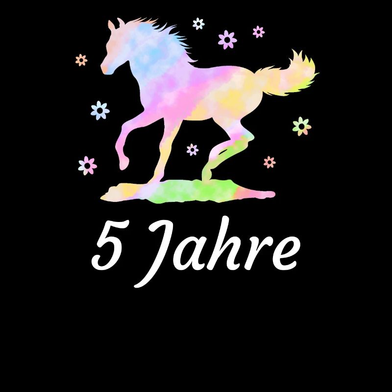 Geburtstag 5 Jahre Pferd Reiterin Mädchen Geschenk