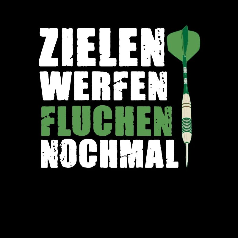 Zielen Werfen Fluchen Nochmal Darts Team Design