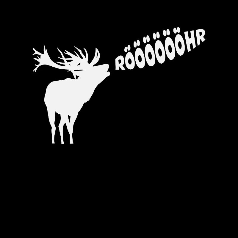 Röhrender Hirsch Tier Silhouette Geschenkidee