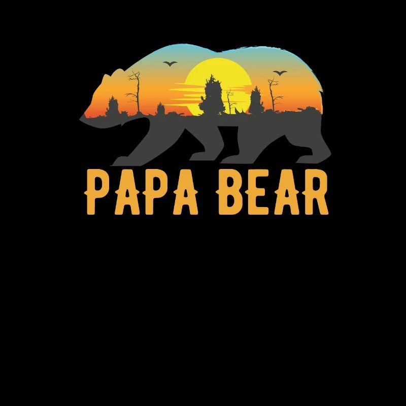 Papa Bear - Cool Father's Day Gift Graphic Design