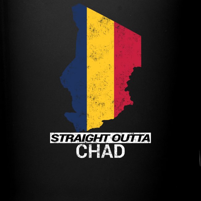 Straight Outta Chad (Tchad) country map & flag