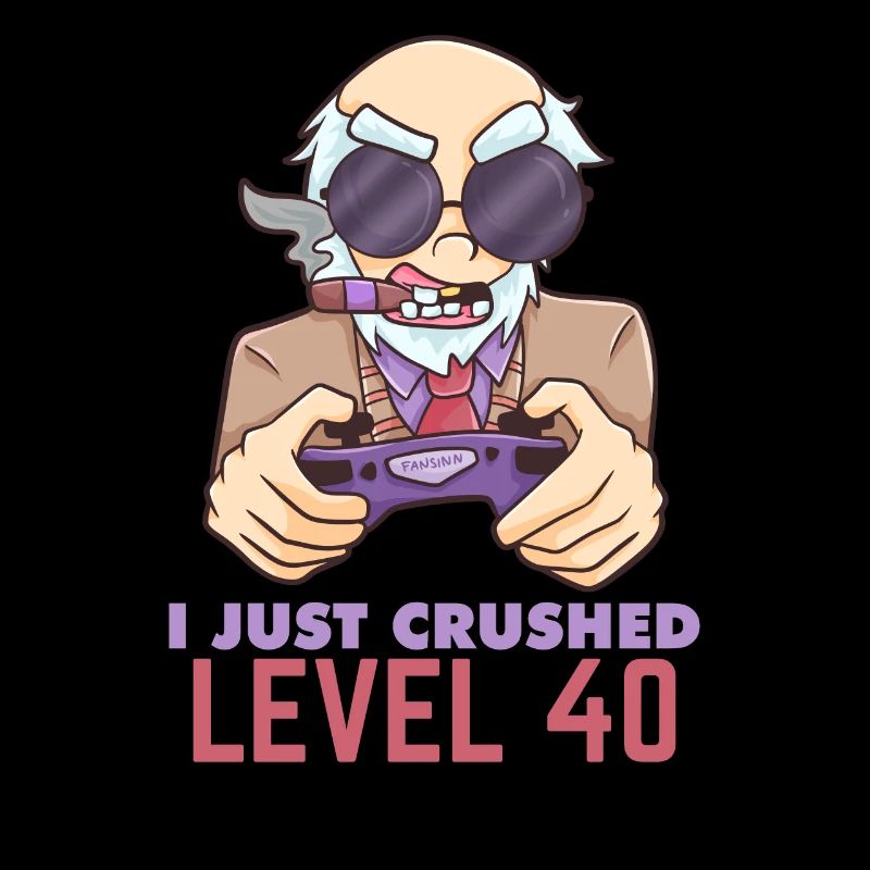 Level 40 Gaming Geburtstag Geschenk