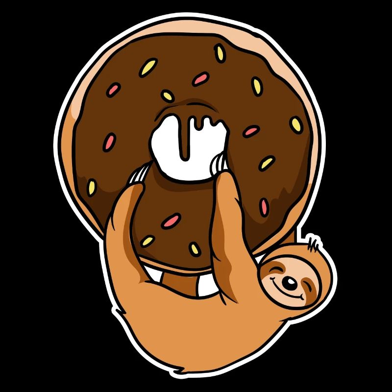 Faultier mit Donut