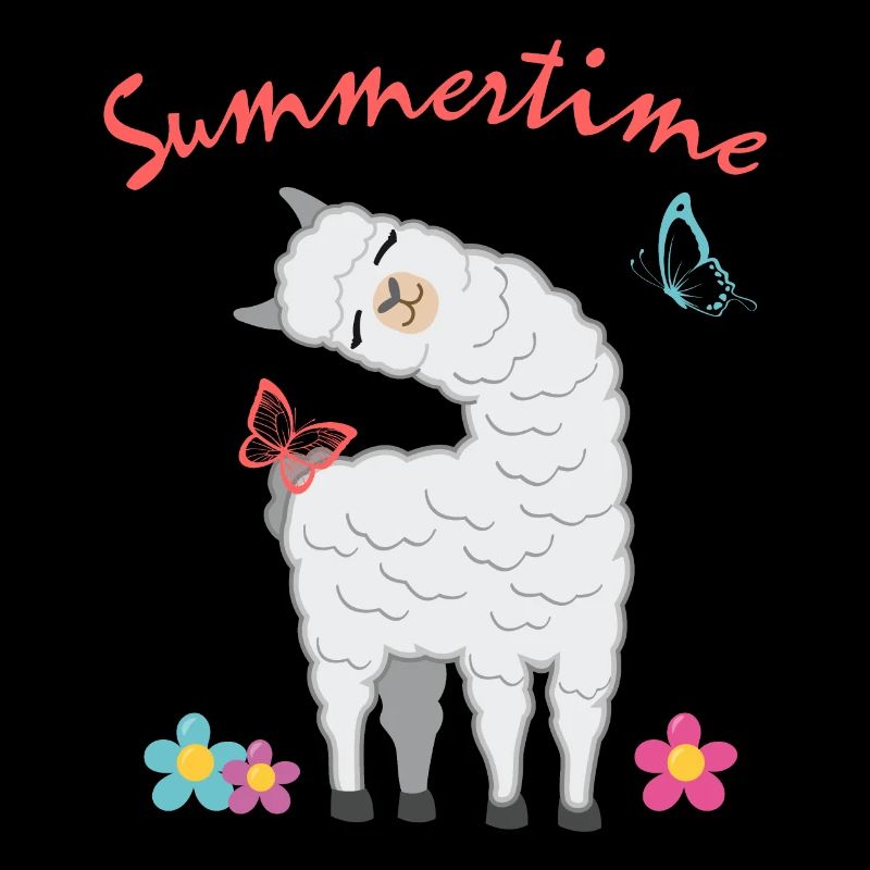 Summertime Sommer Lama Alpaka Geschenk Urlaub