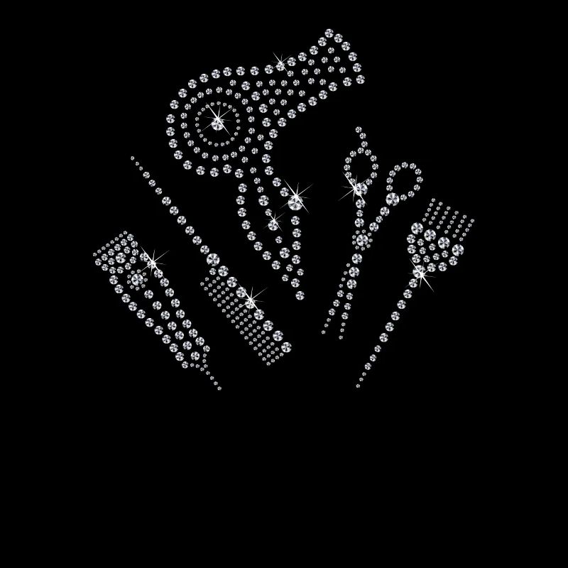 Coiffeur coiffeur tablier strass peigne ciseaux H