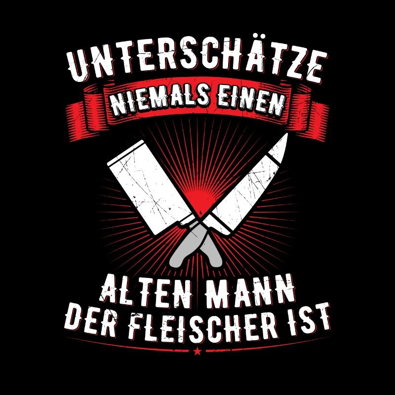 Metzger Alter Mann Fleischer Schlachter Metzgerei