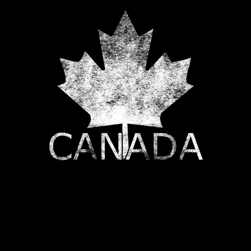 Distressed Canada flag maple leaf in white