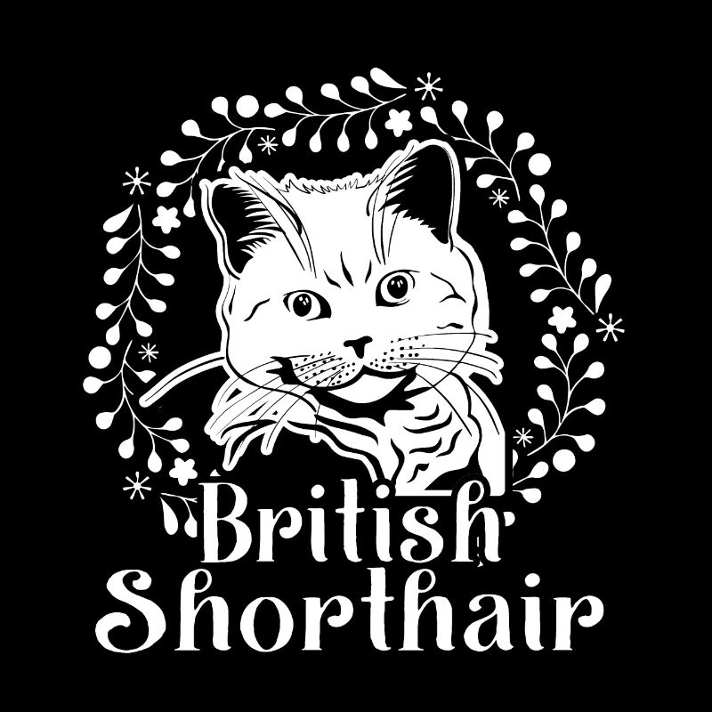 Modèle de flore de chat British Shorthair