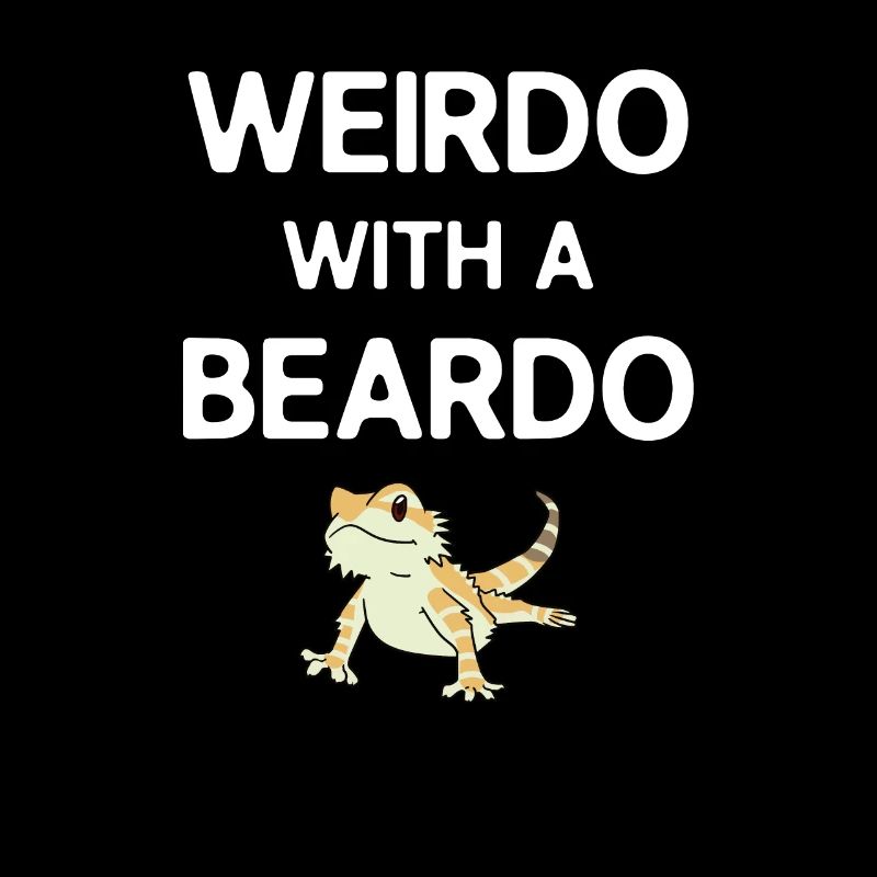 Weirdo mit einem Beardo, Retro Vintage Bartagame