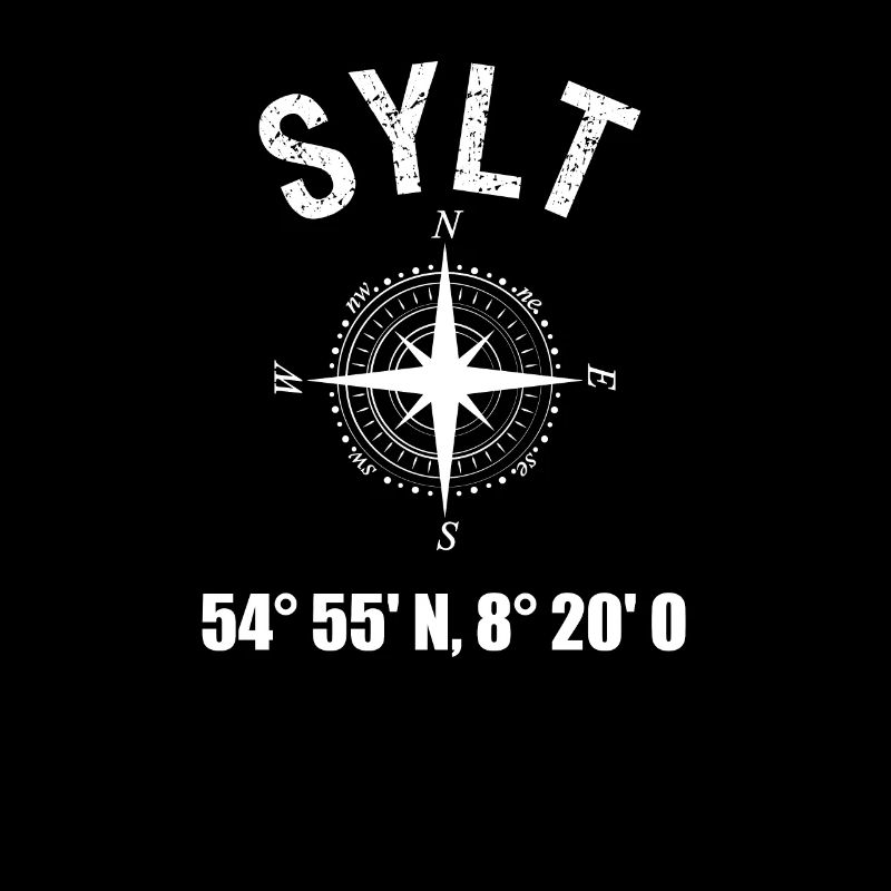 Coordinates Sylt Urlaub Insel gift idea