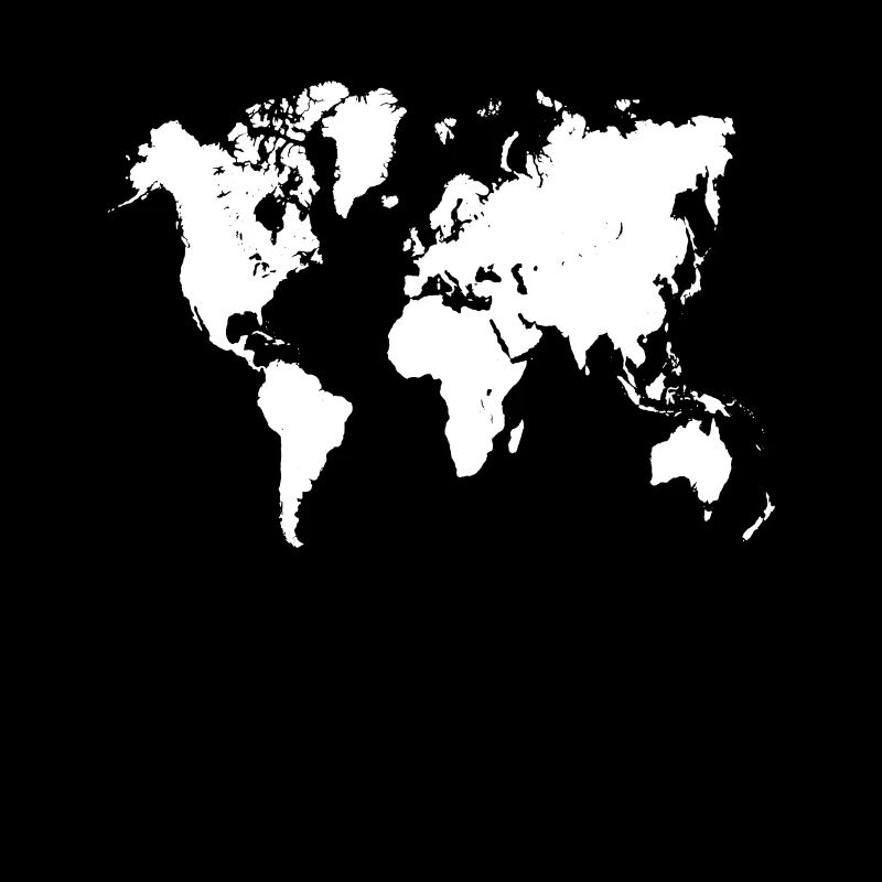 The world on your article. World map in white
