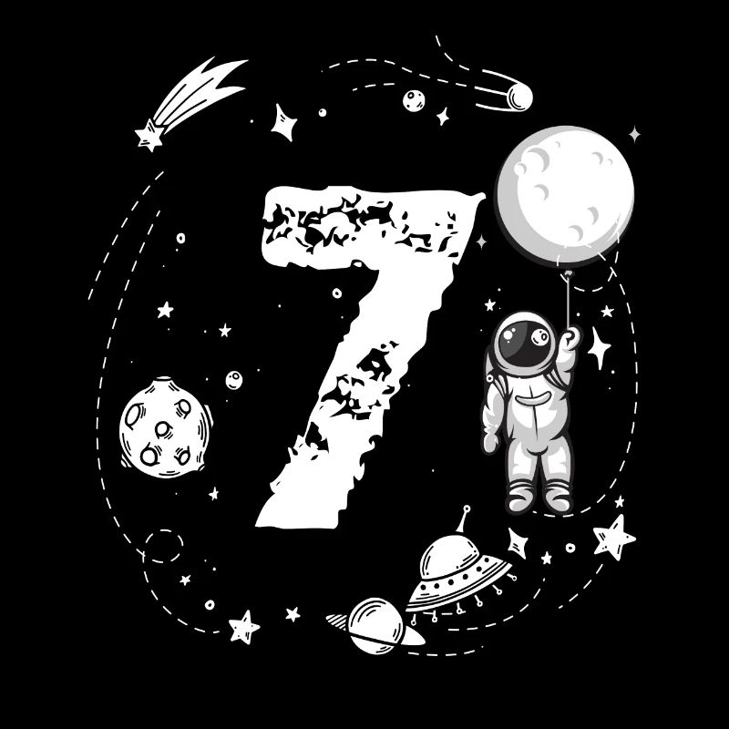 7e anniversaire de l'astronaute spatial pour les 7e astronautes