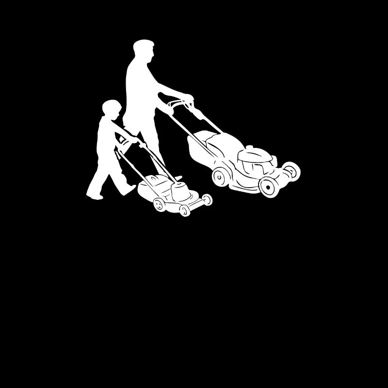 Rasenmäher Rasenmähen Vater Kinder Geschenkidee