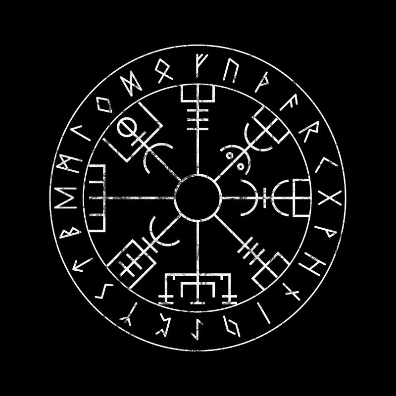 Vegvisir Wikinger Kompass nordische Runen Geschenk