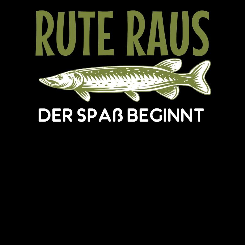 Rute raus der spaß beginnt, Angler Geschenkidee