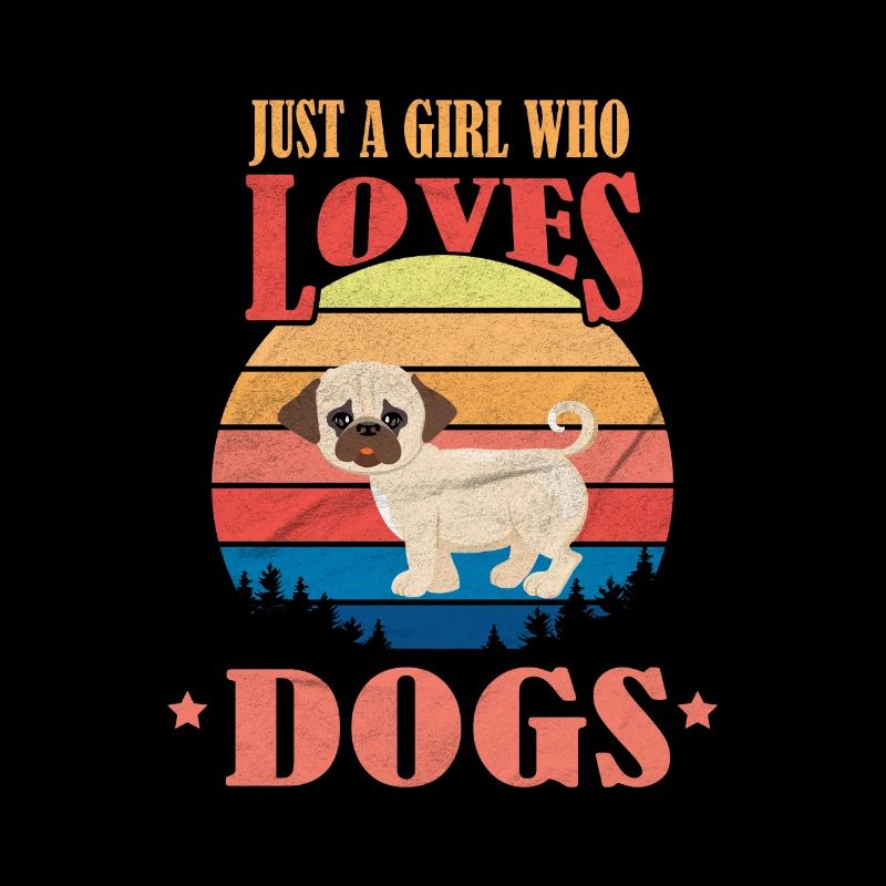 Fille aime les chiens