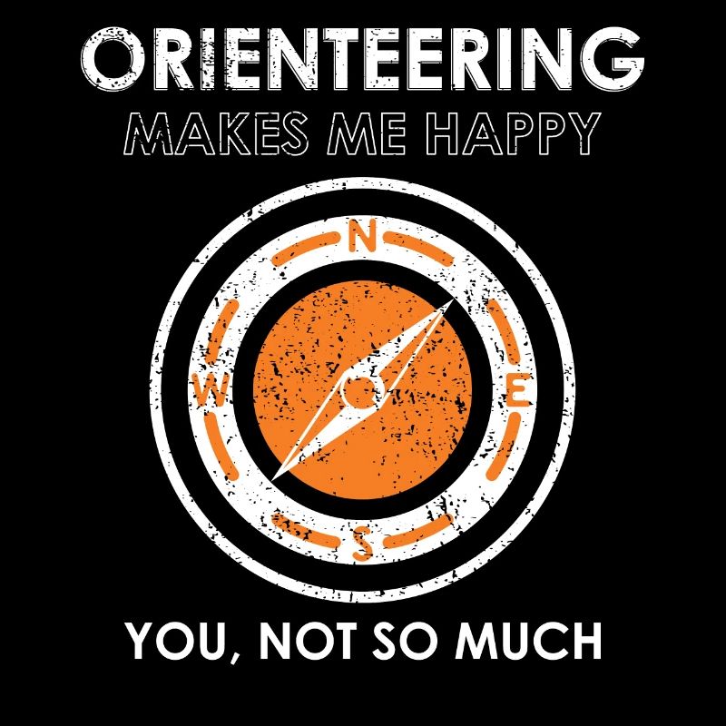 Drôle Happy Compass Orienteering graphique