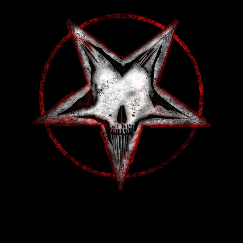 Pentagram skull bones paganism gift idea