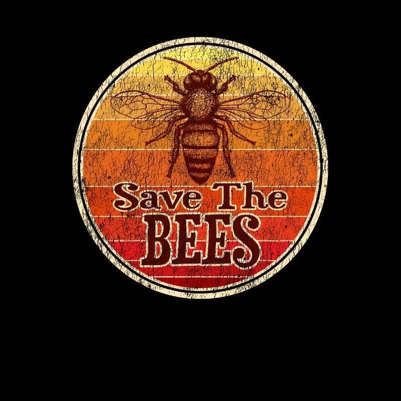 Save The Bees Imker Bienen Vintage Logo