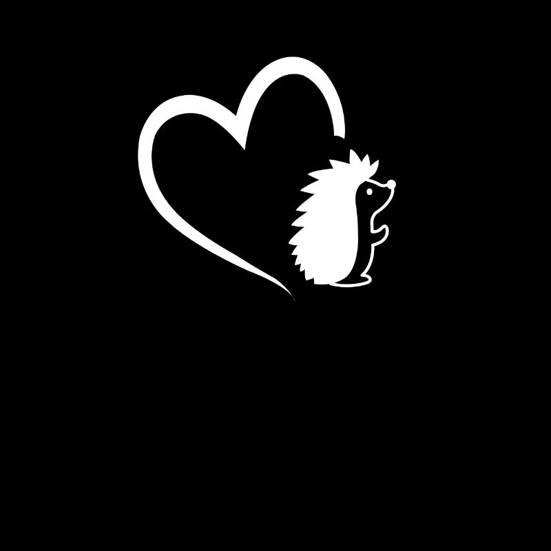 Hérisson avec un amour de hérisson de conception de coeur