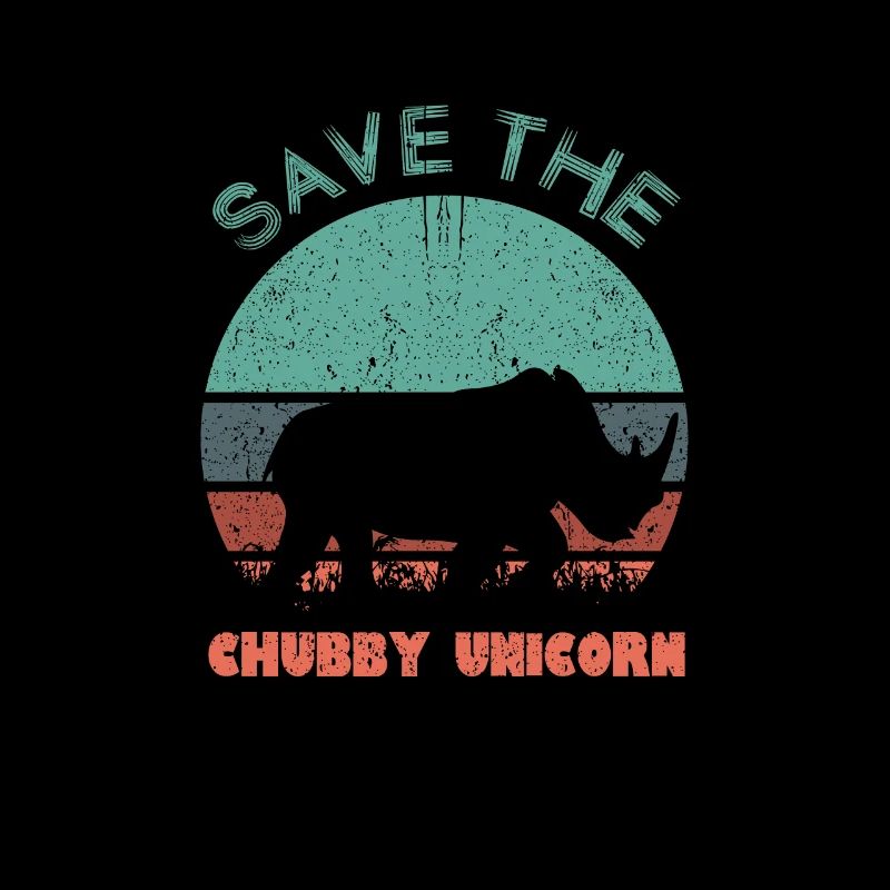 Nashorn save the chubby unicorn pummeliges Einhorn