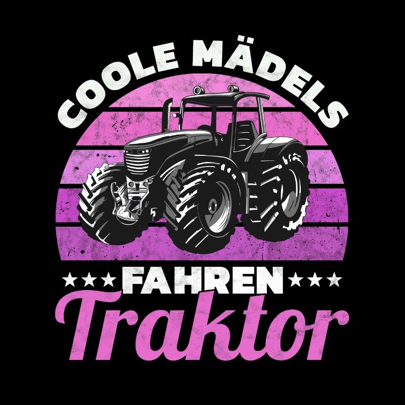 Coole Mädchen fahren Traktor Traktorfahrer