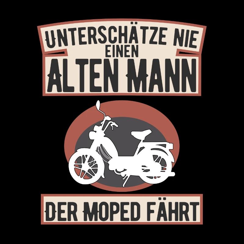 Moped Mofa Mopedfahrer Männer Opa Geschenk