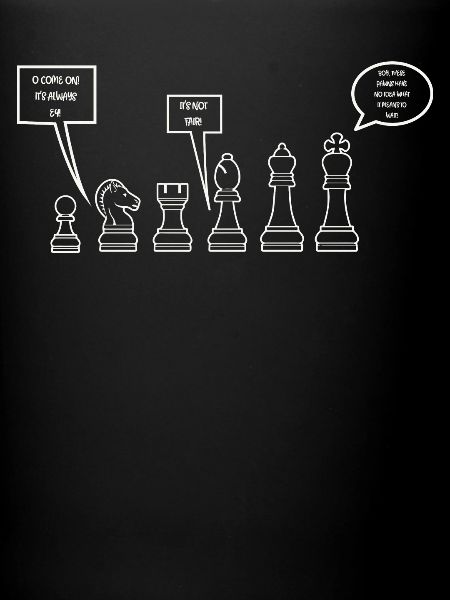Pièces d'échecs drôles