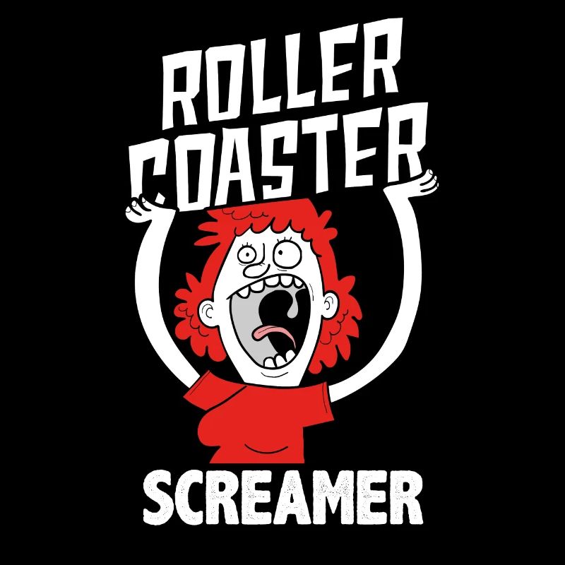 Funny roller coaster lover theme park fun fair