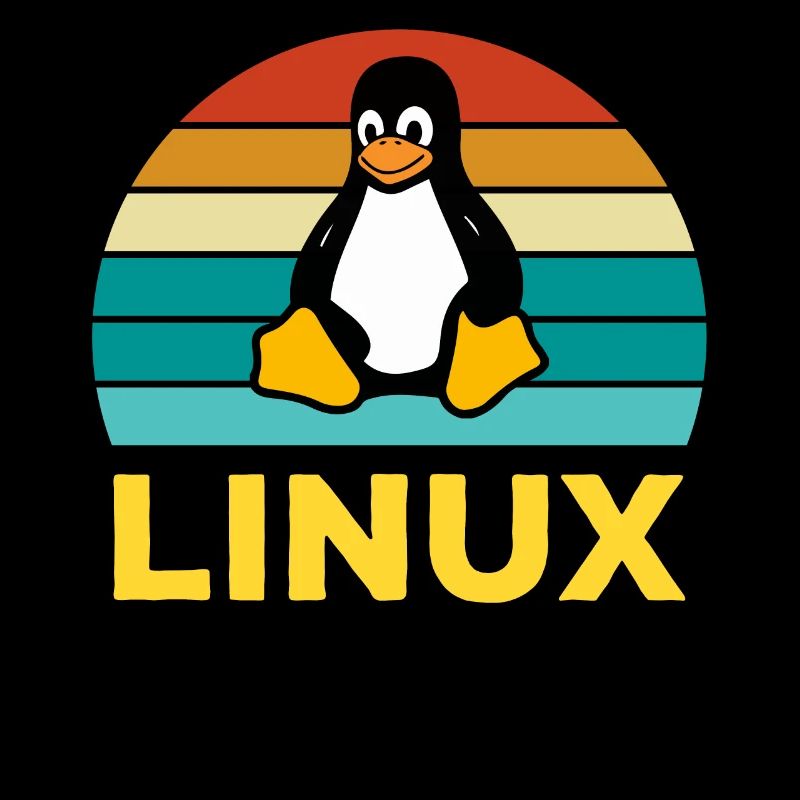 Linux Retro Vintage Geek Style Informatiker