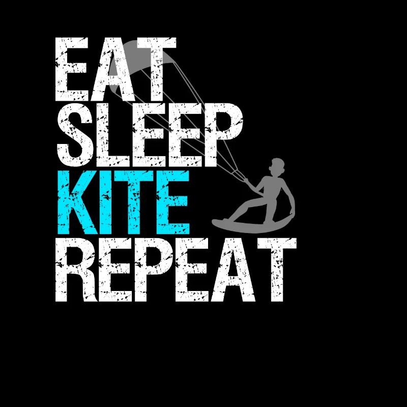 Eat Sleep Kite Repeat Idée cadeau kitesurfer