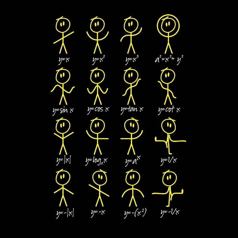 Funny Math Stick Figures Doing Functions