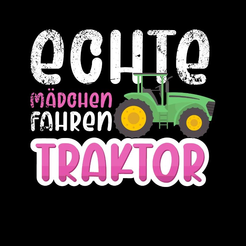 Echte Mädchen fahren Traktor Traktorfahrer
