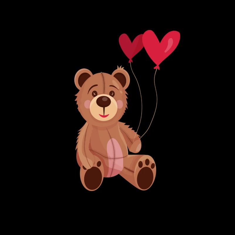 Ours mignon avec coeur
