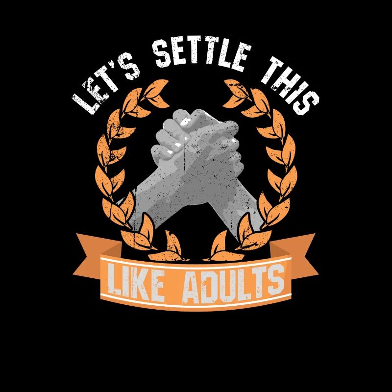 Conception drôle de bras de fer pour les hommes - Let's Set Up