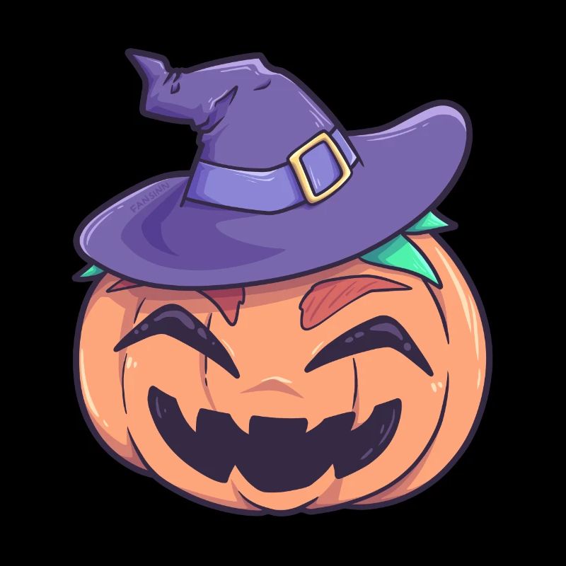 Pumpkin witch halloween monster