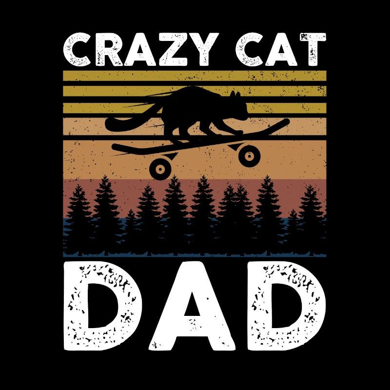 Crazy Cat Dad Cats Dad Gift Cat