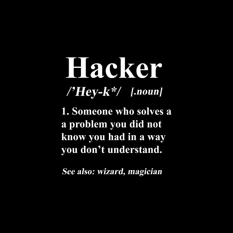 Hacker disant Hacking Nerd PC Geek