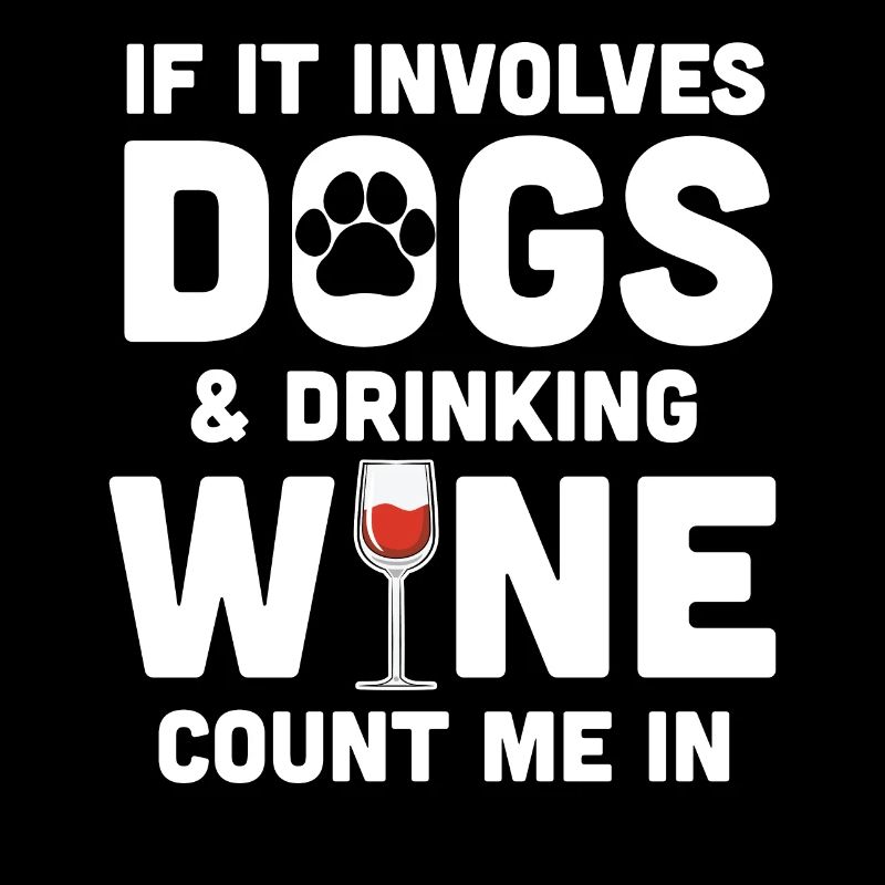 Chiens et vin - Chien de vin rouge
