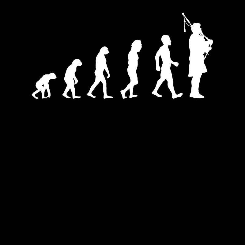Evolution Dudelsack Spieler T-Shirt Geschenk