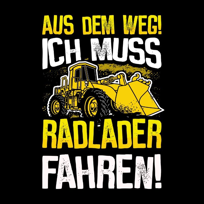 Radlader Baustelle Bagger Radladerführer Geschenk
