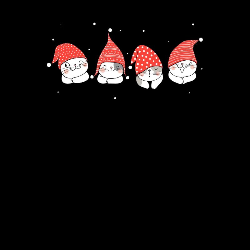 Cute cats with Christmas cap | Kitten Pattern