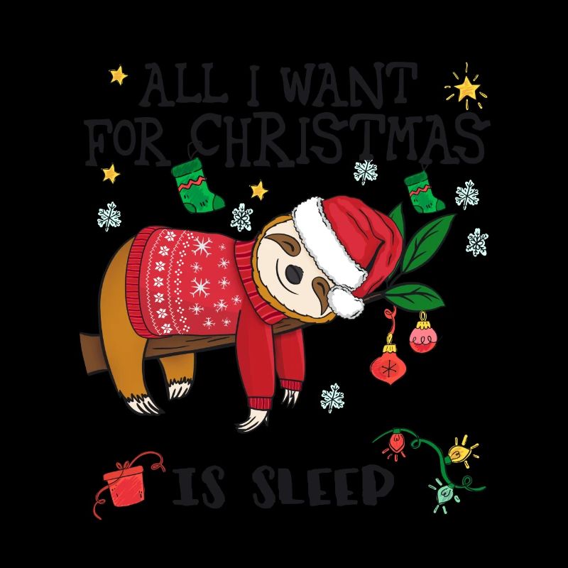 Sloth with christmas sweater