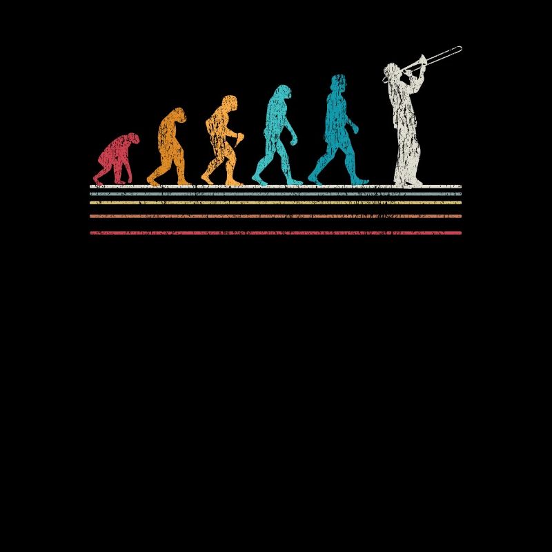Posaune Evolution Posaunenspieler Retro