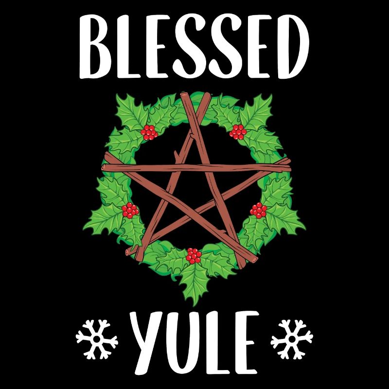 Blessed Yule Pagan Winter Solstice design